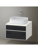 Duravit Zencha alsószekrény 65, fiókrendező nélkül, fekete tölgy/matt fehér ZE4820016840000