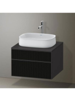 Duravit Zencha alsószekrény 65, fiókrendező nélkül, strukturált fekte/matt grafit ZE4820063800000