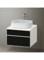 Duravit Zencha alsószekrény 65, tölgy fiókrendezővel, strukturált fekte/matt fehér ZE4820063840I00