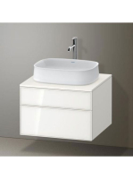 Duravit Zencha alsószekrény 65, dió fiókrendezővel, fehér üveg/matt fehér ZE4820064840E00