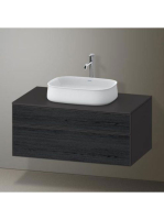 Duravit Zencha alsószekrény 100, fiókrendező nélkül, fekete tölgy/matt grafit ZE4821016800000