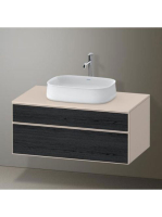 Duravit Zencha alsószekrény 100, fiókrendező nélkül, fekete tölgy/matt taupe ZE4821016830000