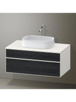 Duravit Zencha alsószekrény 100, dió fiókrendezővel, fekete tölgy/matt fehér ZE4821016840E00