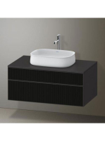 Duravit Zencha alsószekrény 100, dió fiókrendezővel, strukturált fekete/matt grafit ZE4821063800E00