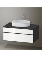 Duravit Zencha alsószekrény 100, fiókrendező nélkül, fehér üveg/matt grafit ZE4821064800000