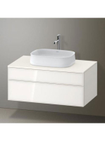 Duravit Zencha alsószekrény 100, dió fiókrendezővel, fehér üveg/matt fehér ZE4821064840E00