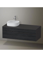 Duravit Zencha balos alsószekrény 130, dió fiókrendezővel, fekete tölgy/matt grafit ZE4822L16800E00