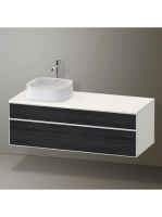 Duravit Zencha balos alsószekrény 130, dió fiókrendezővel, fekete tölgy/matt fehér ZE4822L16840E00