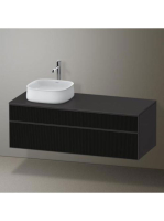 Duravit Zencha balos alsószekrény 130, dió fiókrendezővel, strukturált fekete/matt grafit ZE4822L63800E00
