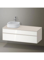 Duravit Zencha balos alsószekrény 130, dió fiókrendezővel, fehér üveg/matt taupe ZE4822L64830E00