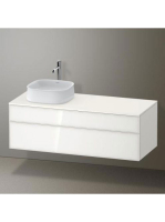 Duravit Zencha balos alsószekrény 130, dió fiókrendezővel, fehér üveg/matt fehér ZE4822L64840E00