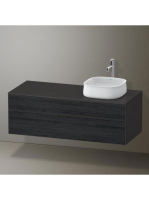 Duravit Zencha jobbos alsószekrény 130, tölgy fiókrendezővel, fekete tölgy/matt grafit ZE4822R16800I00