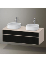 Duravit Zencha alsószekrény 130, fiókrendező nélkül, strukturált fekete/matt taupe ZE4823B63830000