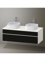 Duravit Zencha alsószekrény 130, dió fiókrendezővel, strukturált fekete/matt fehér ZE4823B63840E00