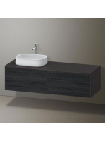 Duravit Zencha balos alsószekrény 160, tölgy fiókrendezővel, fekete tölgy/matt grafit ZE4824L16800K00