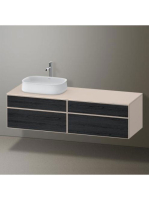 Duravit Zencha balos alsószekrény 160, tölgy fiókrendezővel, fekete tölgy/matt taupe ZE4824L16830K00