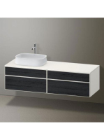 Duravit Zencha balos alsószekrény 160, tölgy fiókrendezővel, fekete tölgy/matt fehér ZE4824L16840K00