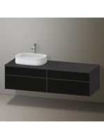 Duravit Zencha balos alsószekrény 160, tölgy fiókrendezővel, strukturált fekete/matt grafit ZE4824L63800J00