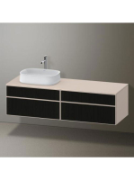 Duravit Zencha balos alsószekrény 160, tölgy fiókrendezővel, strukturált fekete/matt taupe ZE4824L63830K00