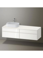 Duravit Zencha balos alsószekrény 160, tölgy fiókrendezők, fehér üveg/matt fehér ZE4824L64840L00