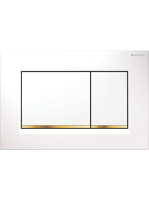 Geberit Sigma30 nyomólap fehér/aranyozott/fehér 115883KK1 (1
