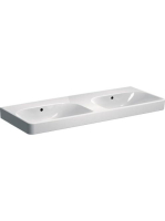 Geberit Smyle Square dupla mosdó 120x48 cm, csaplyuk nélkül,