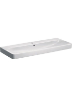 Geberit Smyle Square mosdó 120x48 cm, csaplyuk középen, túlf