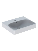 Geberit Smyle Square kézmosó 50x41 cm, csaplyukkal és túlfol