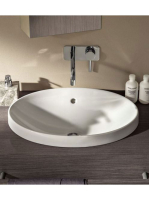 Geberit VariForm 50cm beépíthető mosdó, ovális, túlfolyóval