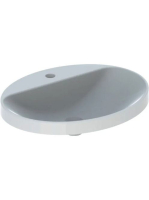 Geberit VariForm ovális beépíthető mosdó 60x48 cm, csaplyuk-