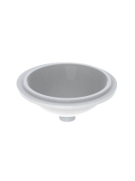Geberit VariForm alulról beépíthető kerek mosdó 39 cm, túlfo