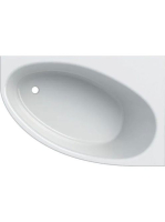 Geberit Selnova 150x100 cm aszimmetrikus fürdőkád lábakkal,