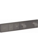 Hansgrohe RainSelect szálcsiszolt fekete/króm falsík alatti termosztátos csaptelep 15380340