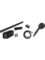 Hansgrohe WallStoris Szett kézizuhany 105, 3 jet EcoSmart Activation, zuhanyrúd matt fekete 24291670