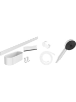 Hansgrohe WallStoris Szett kézizuhany 105, 3 jet EcoSmart Activation, zuhanyrúd matt fehér 24291700