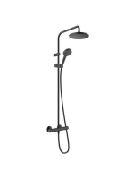 Hansgrohe Vernis Blend 200 zuhanyrendszer 1 jet, termosztátos csapteleppel, Ecosmart, matt fekete 26089670