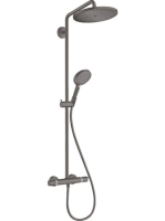 Hansgrohe Croma Select S zuhanyrendszer, termosztátos, kézizuhannyal, EcoSmart, fekete/króm 26891340