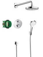 Hansgrohe Croma Select S falsík alatti zuhanyrendszer termosztáttal, króm 27295000
