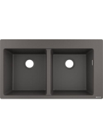 Hansgrohe S51 Beépíthető SilicaTec dupla mosogató 370 kőszürke 43316290