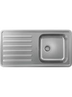Hansgrohe S41 Beépíthető csepegtetőtálcás mosogató szifonnal 975x505 rozsdamentes acél hatású 43341800