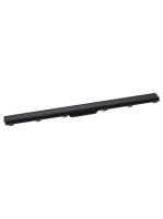 Hansgrohe RainDrain Match Zuhanylefolyó 100 cm, állítható magasságú kerettel, fekete 56041610