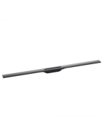 Hansgrohe RainDrain Flex vágható zuhanylefolyó 120 cm, szálcsiszolt fekete króm 56047340