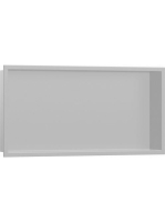 Hansgrohe XtraStoris Original falfülke integrált kerettel 30x60x10 cm, rozsdamentes acél hatású 56064800