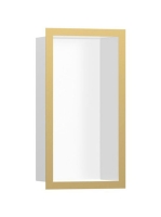 Hansgrohe XtraStoris Individual Falfülke matt fehér színben, design kerettel 30 x 15 x 10 cm polírozott arany hatású 56096990