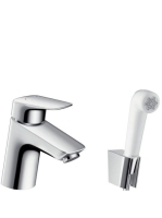 Hansgrohe Logis egykaros mosdócsaptelep bidette kézizuhannyal és zuhanytömlővel, króm 71290000