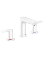 Hansgrohe Talis E matt fehér 3-lyukú mosdócsaptelep automata lefolyógarnitúrával 71733700