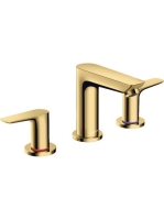 Hansgrohe Talis E polírozott arany hatású 3-lyukú mosdócsaptelep automata lefolyógarnitúrával 71733990
