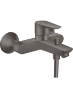 Hansgrohe Talis E szálcsiszolt fekete/króm falsíkon kívüli kádcsaptelep 71740340