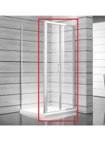 Jika Lyra Plus harmonika zuhanyajtó 80x190 cm, átlátszó üveg