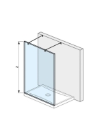 Jika Pure rögzített üvegfal 140cm 2674220026681 - Fürdőszoba